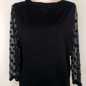 Top Sheer Polka Dots Size 1X